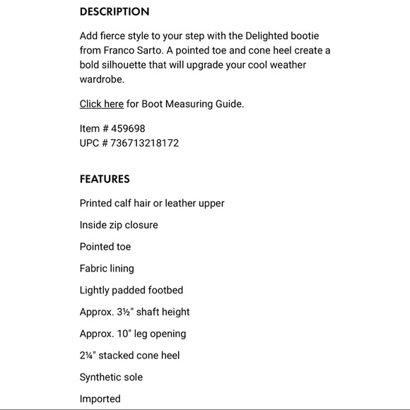 NIB Franco Sarto Delighted2 Cone Kitten Heel Ankle Bootie - Picture 11 of 13